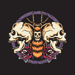 moths with skull wings that have difficulty flying