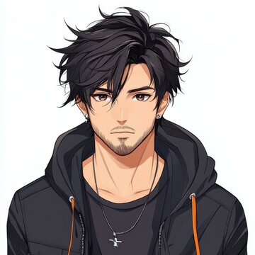 Discover the charm of a hot anime guy with stunning brown eyes, perfect for a stylish profile picture on Quora