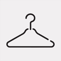 Hanger icon Line clothes hanger symbol Vector silhouette icon on a white background