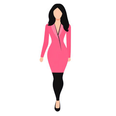 Fototapeta premium A fierce lady boss graphic in pink and black, perfect for empowering designs and inspirational projects.