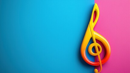 Fototapeta premium Vibrant Music Note, Symbolizing The Power Of Sound And Rhythm 