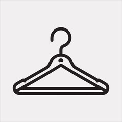 Hanger icon Line clothes hanger symbol Vector silhouette icon on a white background