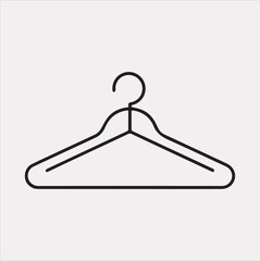 Hanger icon Line clothes hanger symbol Vector silhouette icon on a white background