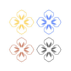 Obraz premium SPA WELLNESS AYURVEDA MASSAGE RESORT ZEN MEDITATION SIGN SYMBOL LOGO ISOLATED ON WHITE VECTOR