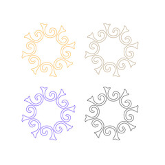 HEALTH WELLNESS SPA AYURVEDA RESORT SIGN SYMBOL LOGO ISOLATED ON WHITE