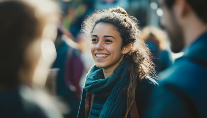Fototapeta premium everyone is talking happily