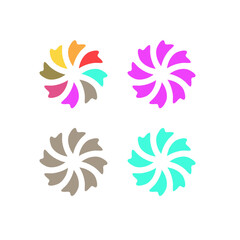 CREATIVE COMPANY COLORFUL SIGN SYMBOL LOGO VECTOR ISOLATED ON WHITE