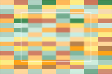 Glass morphism effect on retro brick background. 