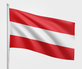 Austrian flag on transparent background. Png