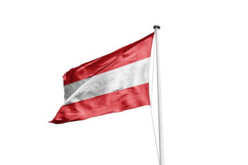 Austrian flag on transparent background. Png