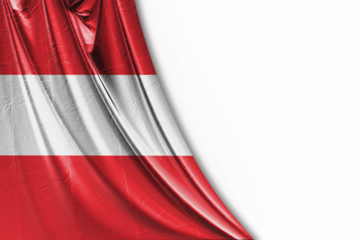 Austrian flag on transparent background. Png