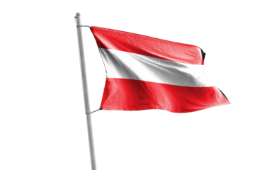 Austrian flag on transparent background. Png