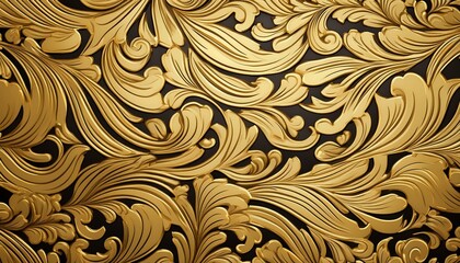 黄金の美しい模様の壁紙パターンイラスト