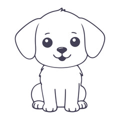 A cute white puppy with large eyes and a friendly expression