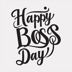Fototapeta premium Boss's Day Vector silhouette illustration icon on a white background