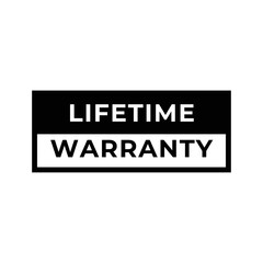 Set of Lifetime Warranty Stamp, Imprint, Seal Template in flat color. Vector Stock Illustration