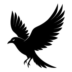 Bird flying silhouette vector illustration