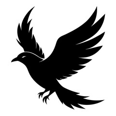 Bird flying silhouette vector illustration