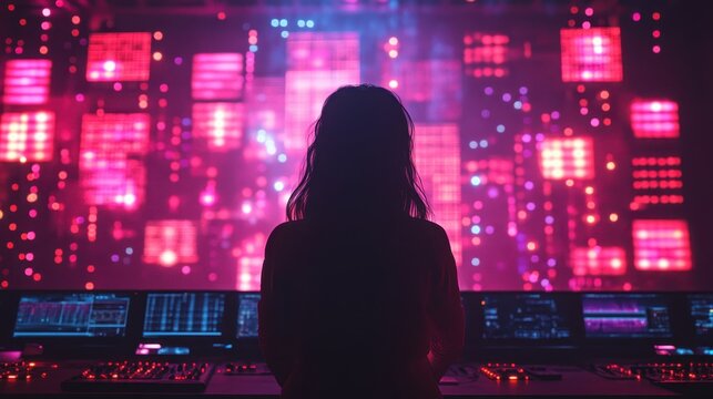 Digital Influencer Hosting Engaging Live Event in Virtual World | Virtual Engagement with Audience Concept