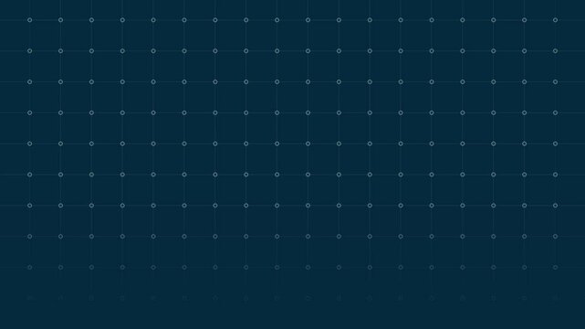 Grid HUD interface with dots. Dot array and matrix symbols. Vector grid stock illustration for content creator background videos. Background Video 4K Resolution