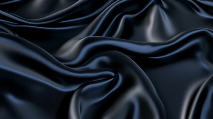 Obraz premium Background image of an abstract luxury black fabric cloth texture.