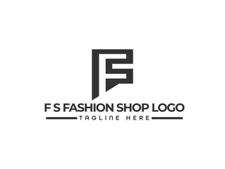 
F S .Fashion Business Logo Design Vector Template.