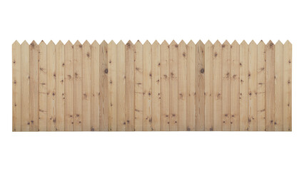 old wooden fence isolated on white background with clipping path.
