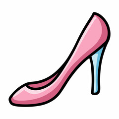 Women Shoe Hand Drawn Doodle Icon on a isolated white background (13)