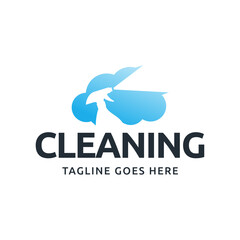 Set of Home Cleaning Services Logo Design Vector. Clean spray logo design.