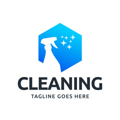 Set of Home Cleaning Services Logo Design Vector. Clean spray logo design.