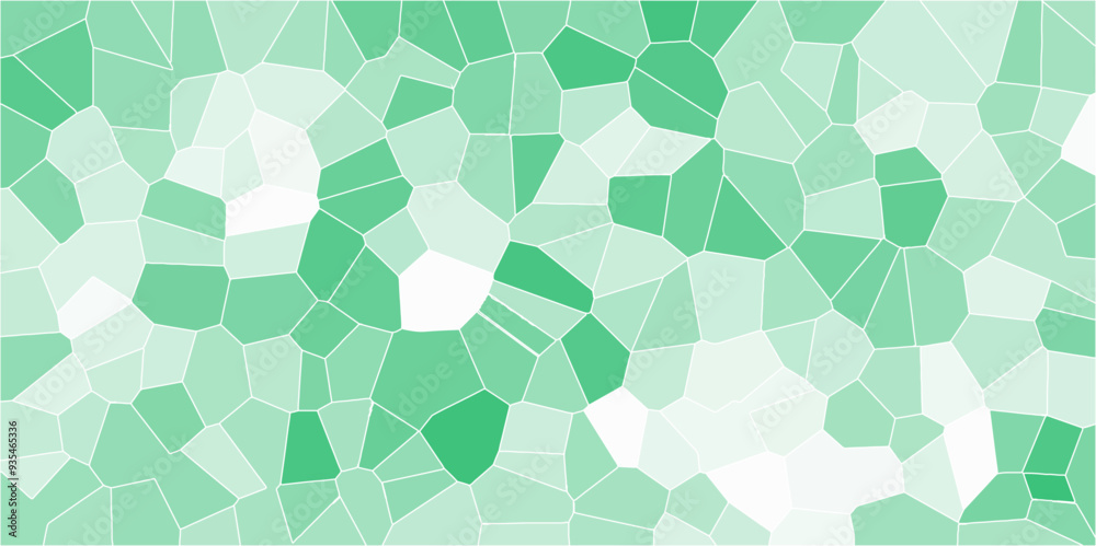 Poster Abstract colorful background with triangles mosaic pattern vector backdrop with hexagons. colorful stoke colors stone tile pattern, vector. Vintage green concrete road texture background.
