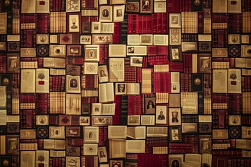 Iconic book covers, famous literary quotes, and subtle visuals of parchment and ink. Generative A