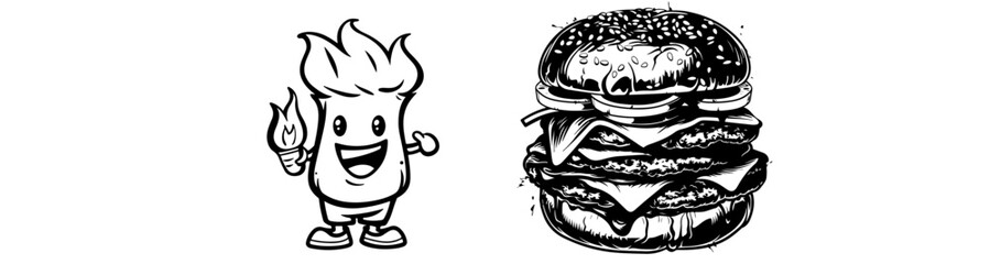 
human,flat illustrations,landing,group of objects