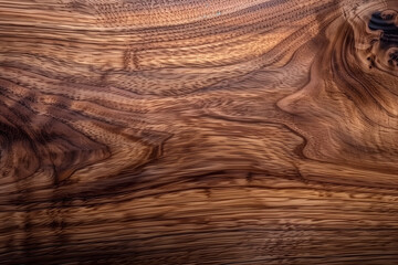 Fototapeta premium Walnut Wood texture, Natural light warm color wood texture with unique grain patterns. Close up of a wooden surface background.