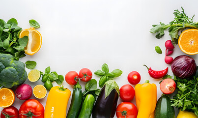 vegetable and fruits photo or illustrator on white background