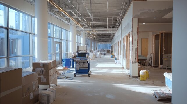 Hospital Corridor Under Construction