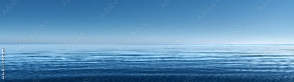 Wall mural deep blue gradient, evoking a sense of depth and tranquility, copy space for text,