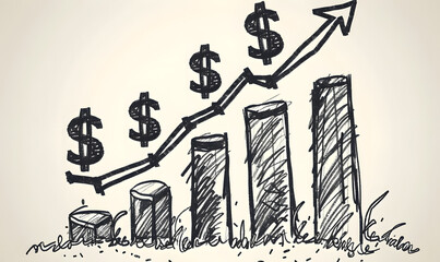 Fototapeta premium investment and business graphic advertising backgrounds