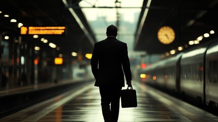 Obraz premium Businessman Walking Away on