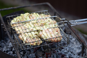 chicken on the grill