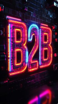 Vibrant Neon B2B and D2D Signage for Modern Business Marketing Strategies