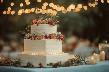Square Wedding Cake