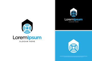 House target real estate agent business logo design template