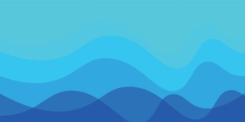 Sea waves layered vector background illustration and sea beach vector illustration. EPS 10