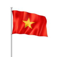 Vietnamese flag isolated on white