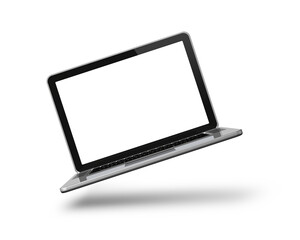 Laptop computer isolated on transparent background