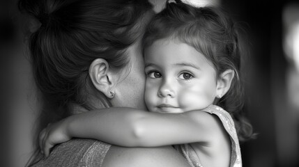 Mother and Daughter Embrace