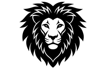lion head silhouette vector design