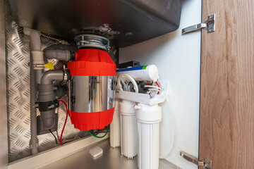 In-Sink-Erator disposal garbage build in the kitchen furniture