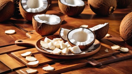 Banner Background of Coconut Day for Advertisement and Social Media